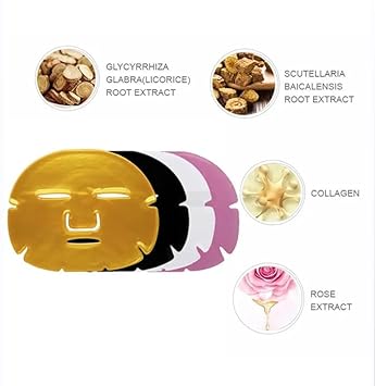 Nielies Collagen Face Sheet Mask (15 Pcs) - Collagen Anti-Aging Korean Face Sheet Mask For All Skin Types -Facial Sheets Of Luxury With Collagen & 24K Gold (Ice Blue) : Beauty & Personal Care