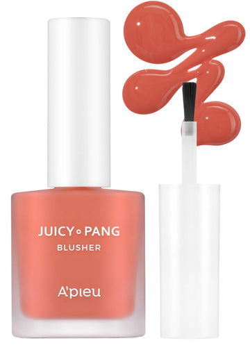 A'Pieu Juicy-Pang Water Blusher (Cr02 - Do You Like Persimmon?) Korean Liquid Blush For Cheeks K Beauty Makeup