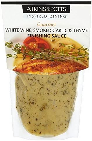 Atkins & Potts White Wine Smoked Garlic & Thyme Finishing Sauce (350g) by Atkins and Potts