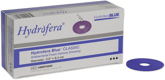Hydrofera Blue Classic Ostomy Ring Foam Dressing 2.5" Diameter (Box Of 10) : Health & Household
