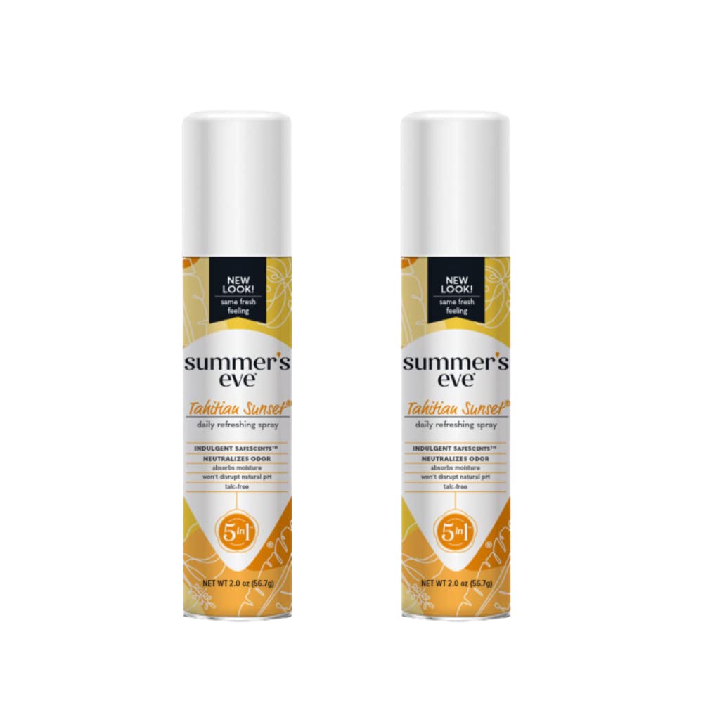 Summer'S Eve Ultradaily Active Feminine Spray, Ph Balanced, Tahitian Sunset 2 Oz. (Pack Of 2)