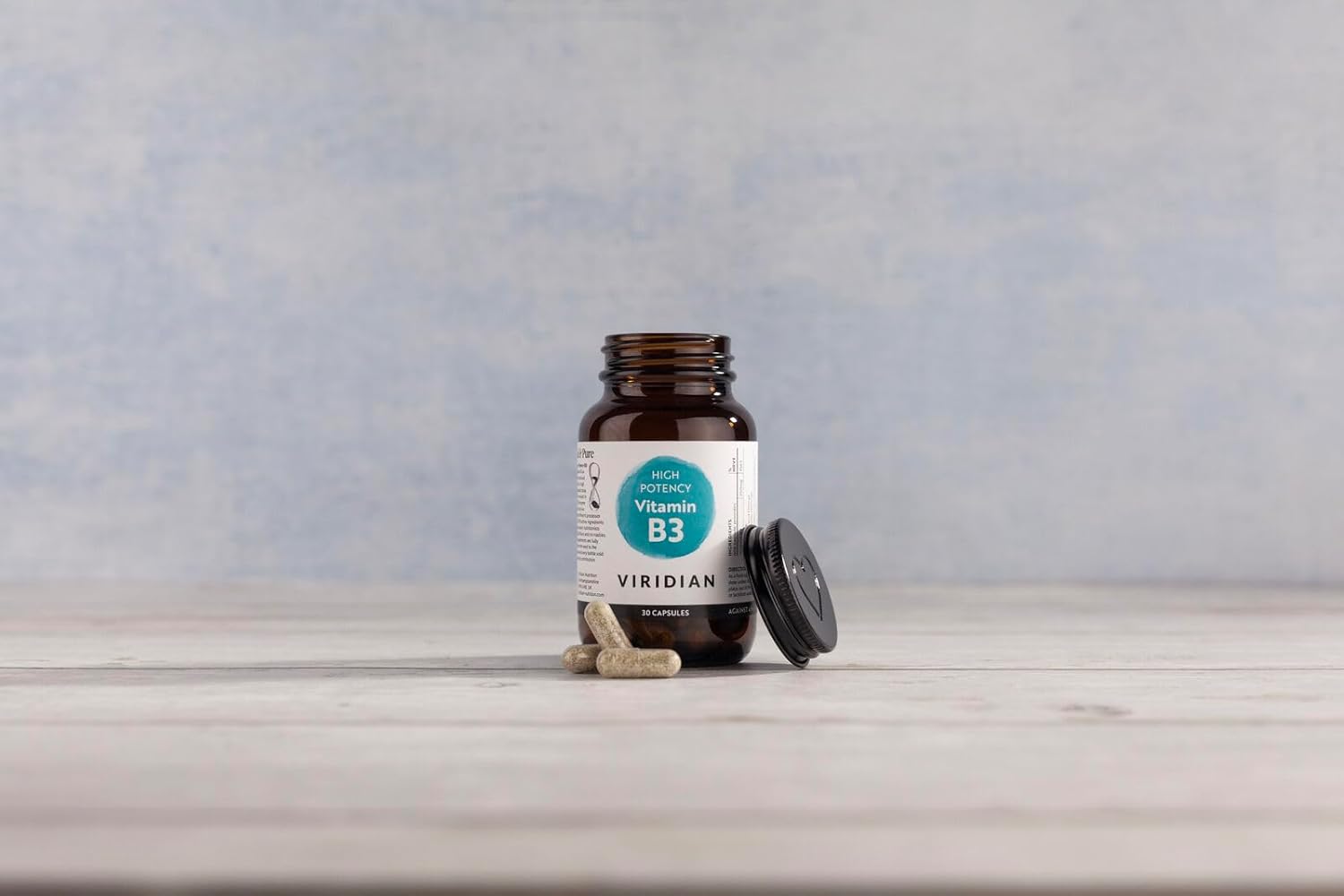 Viridian - High Potency Vitamin B3, 250Mg - 30 Caps | Reduce Tiredness & Fatigue | Skin & Nervous System Support | Nicotinamide & Nicotinic Acid | Vegan Friendly | Nutritionist Formulated