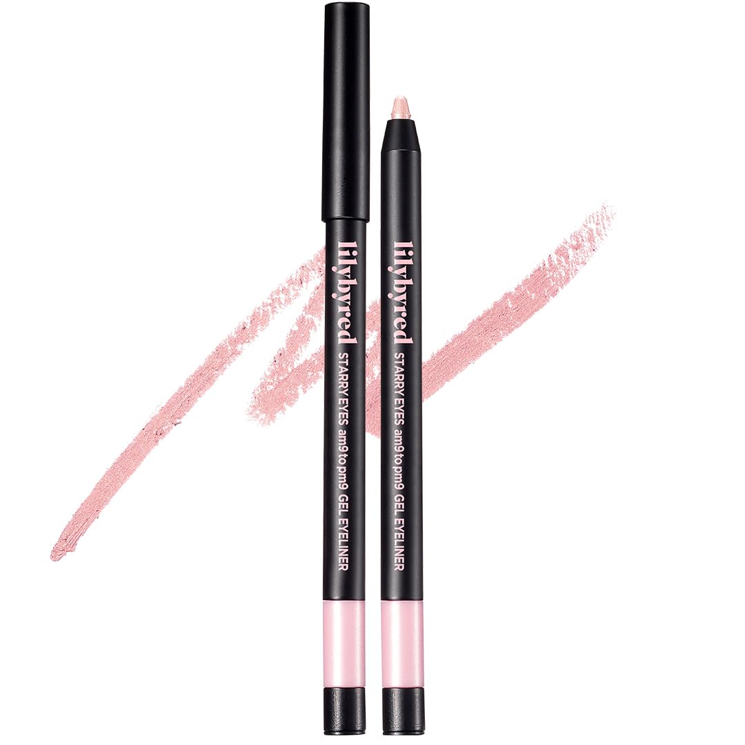 Lilybyred Starry Eyes 9 To 9 Gel Eyeliner - K-Beauty, Long-Lasting, Waterproof, Smudge-Proof, 0.5G, 17_Sheer Pink