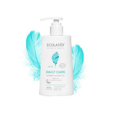 Daily Care Intimate Hygiene Gel - Feminine Wash ECOLATIER - Vegan, 98% Natural - pH Balanced, Ideal for Active Young Women - Supports Daily Intimate Wellness - 8.5 Fl Oz