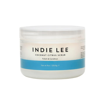 Indie Lee Citrus & Coconut Body Scrub - Hydrating Body Exfoliator & Sugar Scrub With Coconut Oil + Jojoba Oil For Dry Skin - All Over Lemon, Vanilla & Lemongrass Exfoliating Scrub (8Oz)
