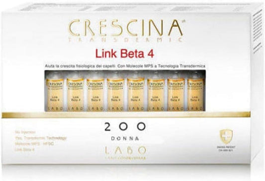 Labo Crescina Transdermic Link Beta 4 200 Woman 20 Vials New 2018