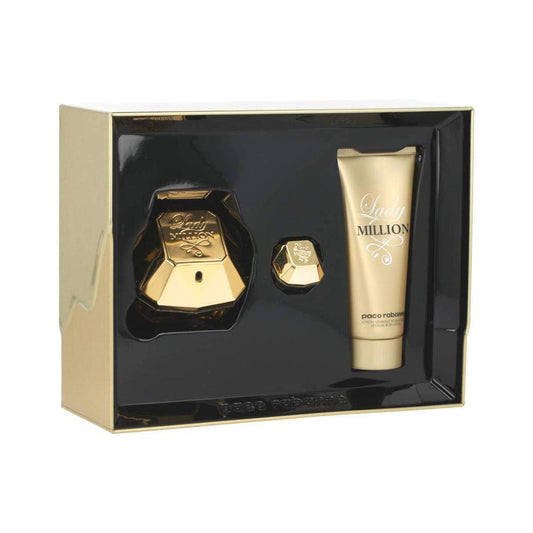 Lady Million By Paco Rabanne Eau De Parfum Spray 80Ml, Body Lotion 100Ml & Travel Spray 5Ml : Beauty & Personal Care