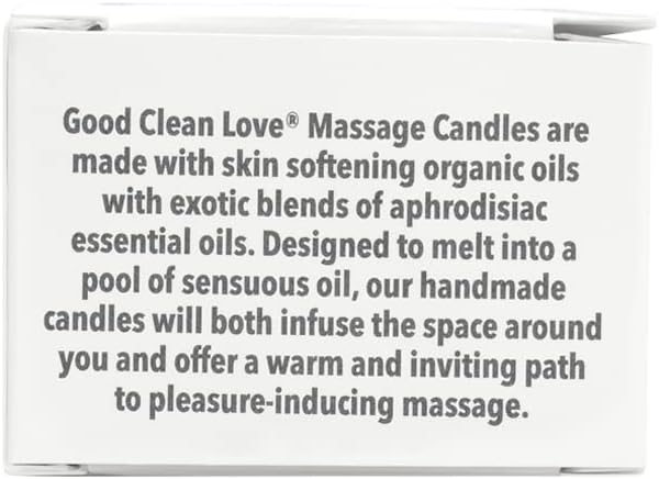 Good Clean Love Caribbean Rose Massage Candle, Warms into an Aromatic & Intimate Massage Oil, 100% Natural, Made with Pure Essential Oils, Exotic Sensual Rose Scent, Aphrodisiac Fragrances, 2 Oz : Health & Household