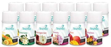 TimeMist Premium Quality Assorted Freshener Refills 1043978 (Pack of 12) Great for Restrooms, Locker Rooms and more!