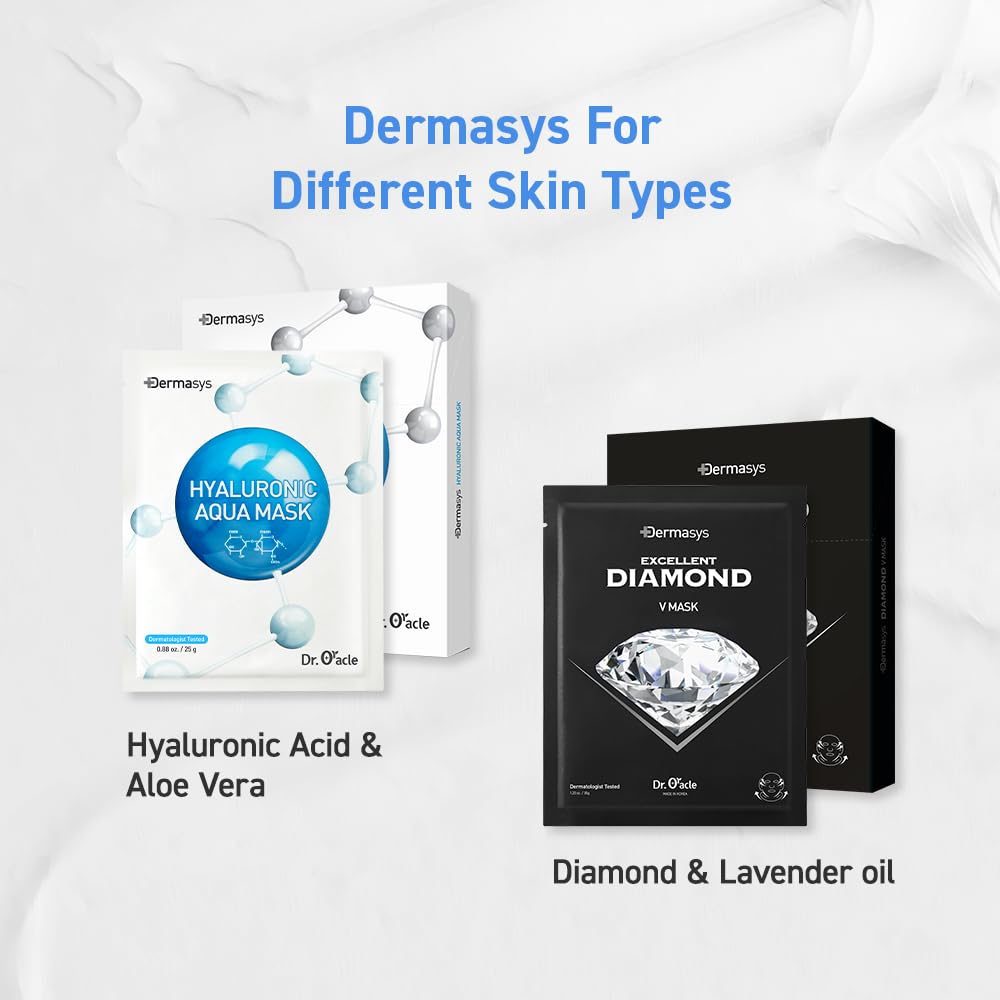 Dermasys Diamond V Mask Sheet 1Ea, Facial Contouring, Brightening, Anti-Aginig Face Mask For All Skin Types, Non-Irritating, Dermatologist Tested By Dr. Oracle : Beauty & Personal Care