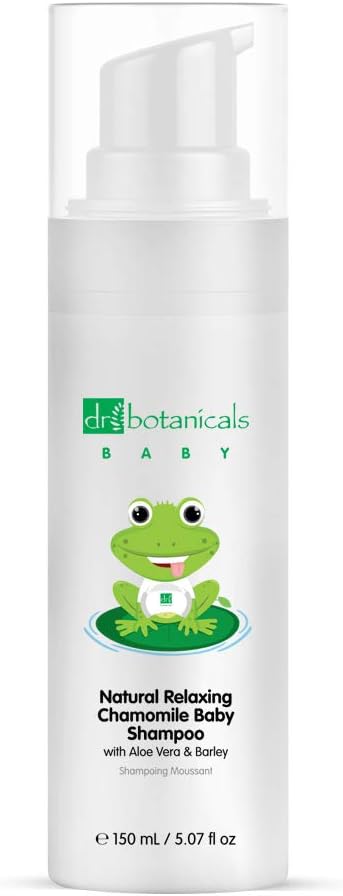 Dr Botanicals Natural Relaxing Chamomile Baby Shampoo With Aloe Vera And Barley| | 97.01% Natural, 100% Vegan & Dermatologically Tested |150Ml, White