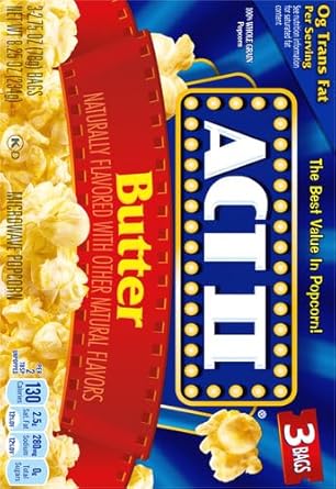 Act Ii Movie Theater Butter Microwave Popcorn, 3 Ct 2.75 Oz Bags