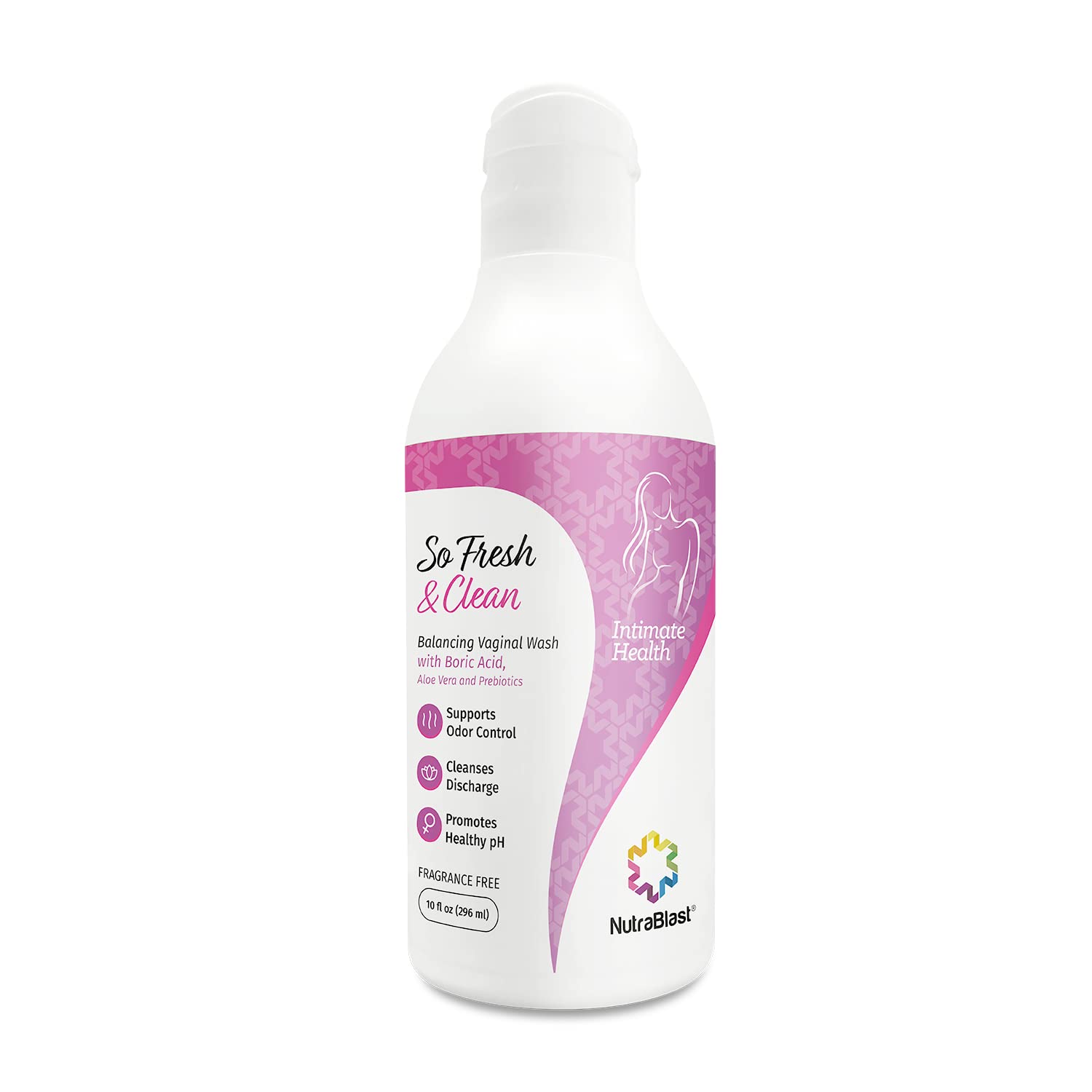 Nutrablast So Fresh & Clean | Ph Balance Feminine Wash With Boric Acid | Supports Odor Control | Cleanses Discharge | Promotes Healthy Intimate Balance (10 Fl Oz)