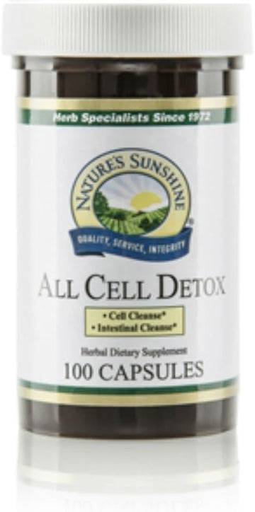 Nature's Sunshine Cellular Detox, 100 Capsules, Kosher | Natural Digestive System Supplement That Helps Facilitate Bowel Movement with Herbs