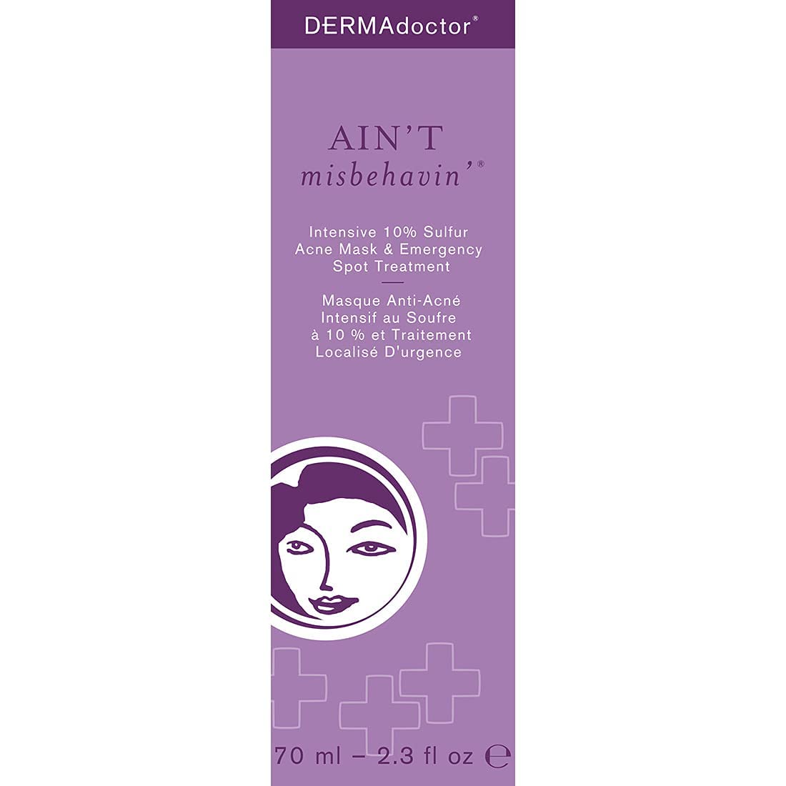 DERMAdoctor Ain't Misbehavin' Intensive 10% Sulfur Acne Mask & Emergency Spot Treatment, 2.3 fl oz : Health And Personal Care : Beauty & Personal Care