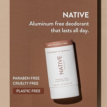 Native Deodorant Contains Naturally Derived Ingredients, 72 Hour Odor Control | Deodorant For Women And Men, Aluminum Free With Baking Soda, Coconut Oil And Shea Butter | Coconut & Vanilla