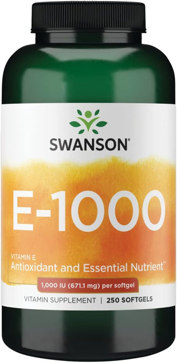 Swanson Natural Vitamin E 1000 Iu (671.10 Milligrams) 250 Sgels