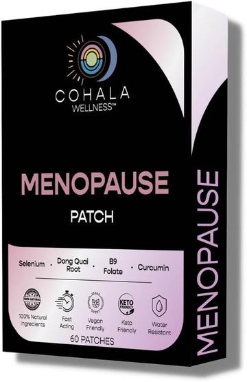 Menopause Relief Patch (60 Day Supply) - Dong Quai Root, Selenium, Curcumin, Folate - 60 Patches