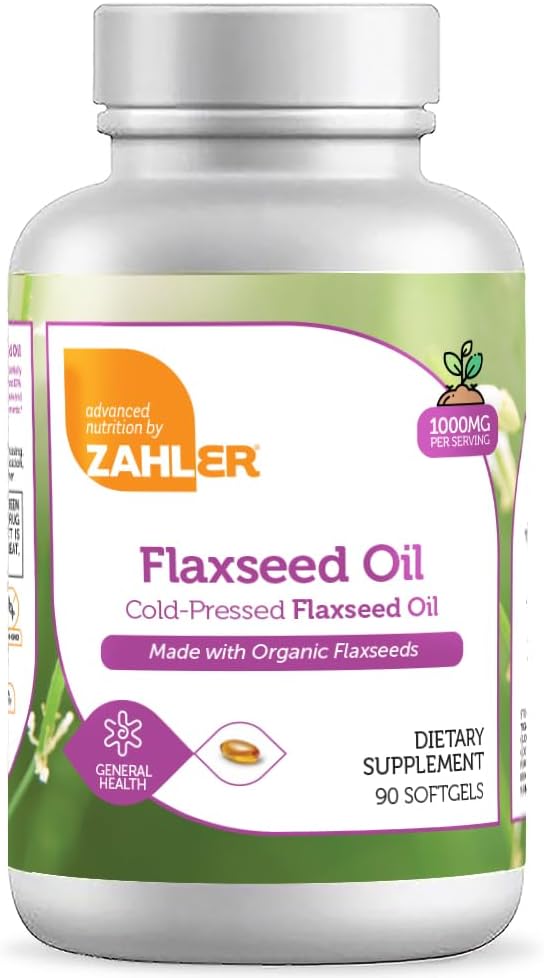 Zahler Now Vegetarian Flaxseed Oil, Organic Flax Seed Oil, Cold Pressed Flax Oil Supplement, Certified Kosher, 90 SoftGels