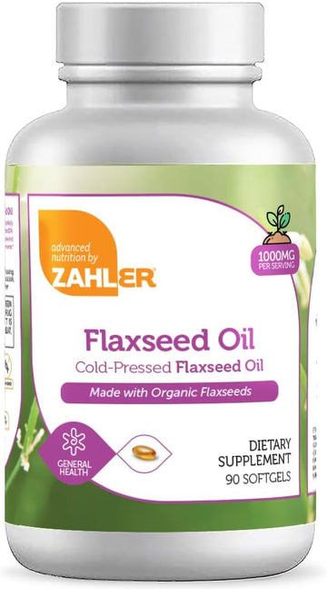 Zahler Now Vegetarian Flaxseed Oil, Organic Flax Seed Oil, Cold Pressed Flax Oil Supplement, Certified Kosher, 90 Softgels