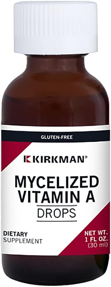 Kirkman - Mycelized Vitamin A Liquid - 30ml - Essential Vitamin - Supports Immune Health - Hypoallergenic