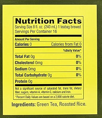Yamamotoyama Genmaicha Green Tea With Roasted Rice, 16 Count (Pack Of 6)
