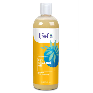 Life-Flo Pure Shea Nut Oil, Cold Pressed, Hair Care, Skin Care, Multi-Purpose Body Oil Nourishes Dry Hair And Skin, Stays Liquid At Room Temperature, 60 Day Guarantee, Not Tested On Animals, 16Oz