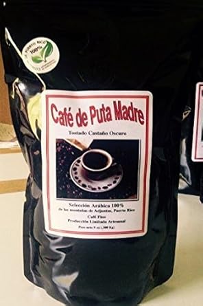 Cafe de Puta Madre - 100% Arabica Coffee Beans from Adjuntas, Puerto Rico - Limited Production Premium Quality Puerto Rican Coffee ( Beans)