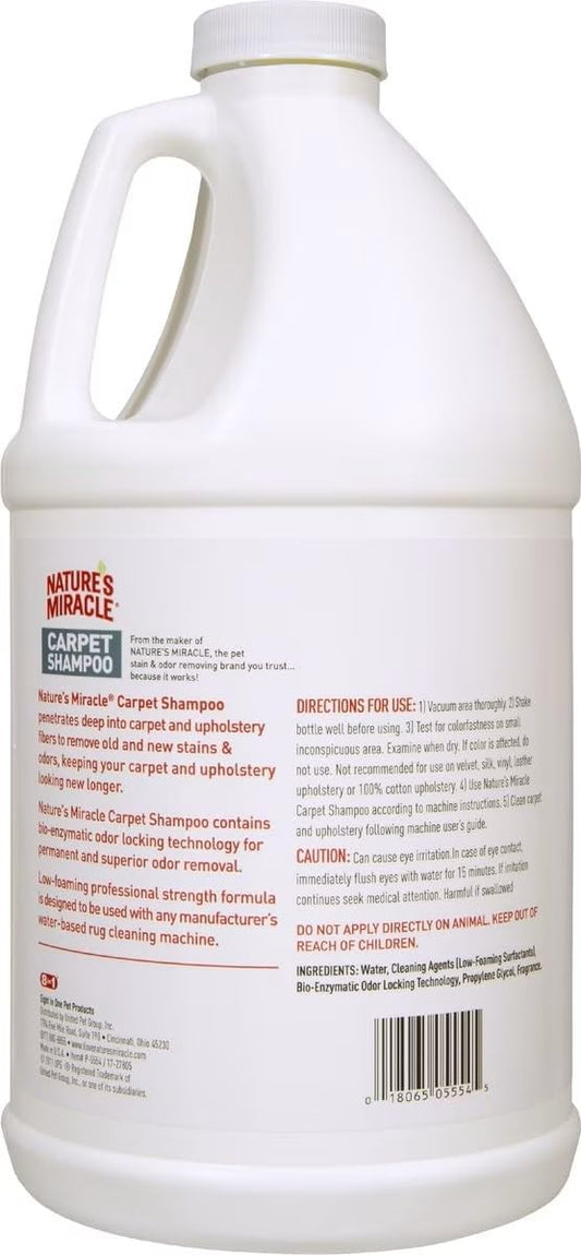 Nature'S Miracle Carpet Shampoo, Deep-Cleaning Stain And Odor Remover 64 Ounce