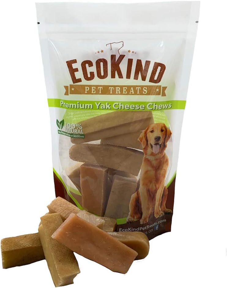 EcoKind Himalayan Gold Yak Cheese Dog Chew for Small Dogs, Healthy Dog Treats, Odorless, Long Lasting Dog Bones for Dogs, Rawhide Free, Made in The Himalayans, Small (Pack of 4)