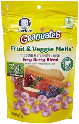 Gerber Snacks for Baby Fruit & Veggie Melts, 1 Oz : Baby