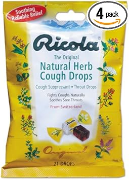 4 Savers Package:Ricola Original Cough Drops 12-Pack