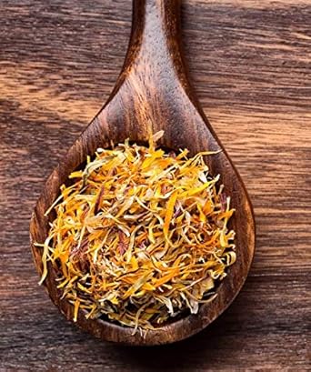 Calendula Petals – Pure Dried Marigold Flower Petals – Vegan | Gluten Free | Non-Gmo | No Sugar Added - Net Weight: 0.35Oz / 10G - Calendula Officinalis