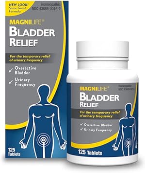 Magnilife Bladder Relief, Fast Acting Relief For Overactive Bladder, Helps Reduce Urination Frequency & Leak Prevention From Coughing, Sneezing & Laughing - 125 Tablets