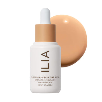 Ilia - Super Serum Skin Tint Spf 40 | Non-Comedogenic, Vegan, Lightweight To Help Against Blue Light, + Pollution While Hydrating, Smoothing, + Refining (Miho St17, 1 Fl Oz | 30 Ml)