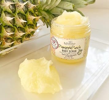 Bella & Bear Pineapple Body Scrub In Full & Travel Size 6.7 & 3.4Oz : Beauty & Personal Care