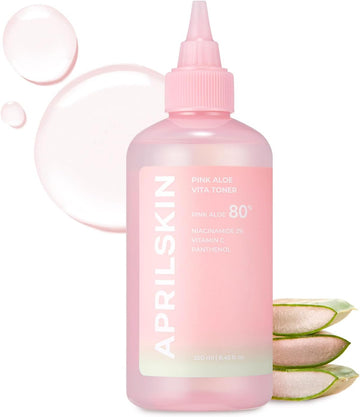 APRILSKIN Pink Aloe Vita Toner | Calms and Soothes Redness, Smoothens, and Controls