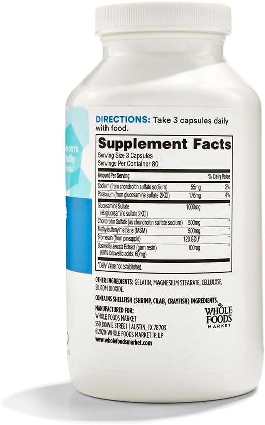 365 By Whole Foods Market, Glucosamine Chondroitin And Msm, 240 Capsules