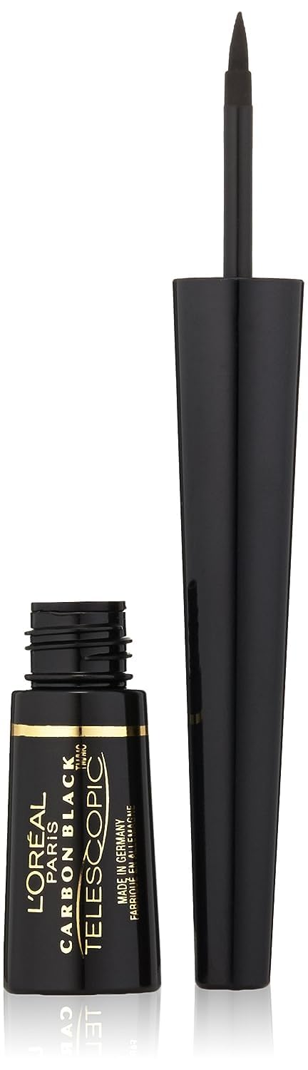 L'Oreal Paris Telescopic Precision Liquid Eyeliner, Carbon Black, 0.08 Oz