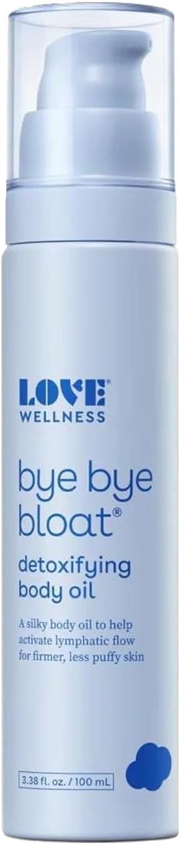 Love Wellness Bye Bye Bloat Detoxifying Body Oil | Skin Relief Massage Oil For Women | Supports Lymph Node Drainage And Skin Hydration | Reduce Swelling And Toxins | 100 Ml