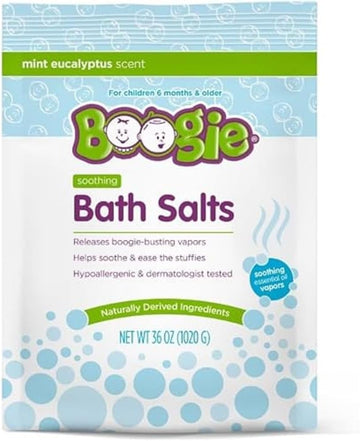 Kids Soothing Bath Salts by The Makers of Boogie Wipes, Hypoallergenic, Naturally Derived, Made with Natural Essential Oils, 36oz Eucalyptus - Pack of 1 : Baby