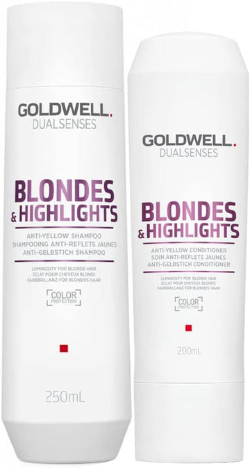 Goldwell Dualsenses Blonde & Highlights Anti-Yellow Shampoo 250Ml Conditioner 200Ml
