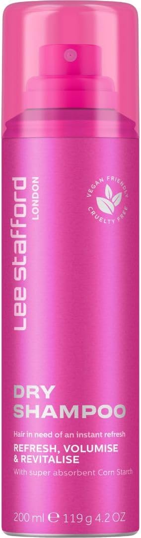 Lee Stafford Dry Shampoo | Styling - Deep Instant Hair Refresh & Retouch, Volumising Powder Spray, Absorbs Oil & Dirt Between Washes For A Quick Cleanse, No Rinse, For Men & Women, 200 Ml