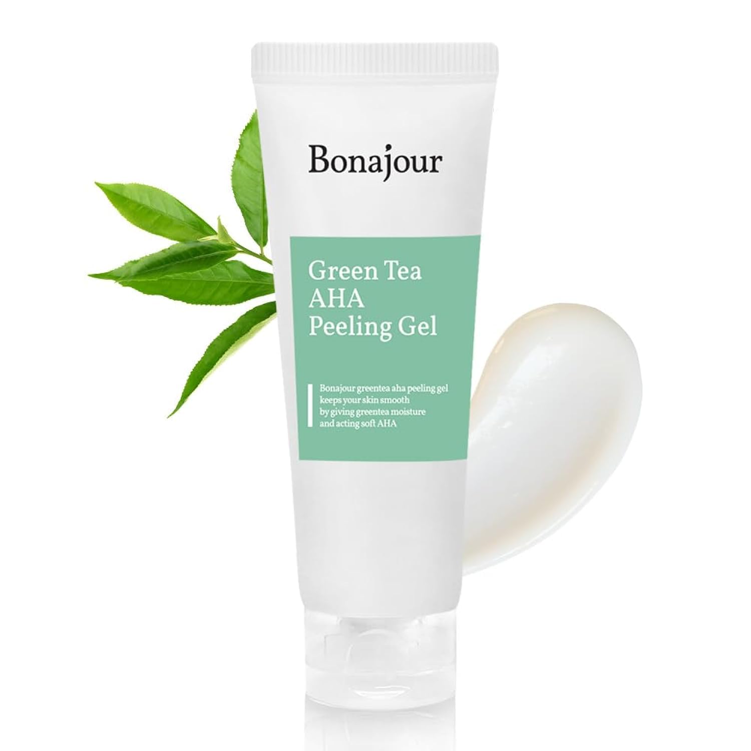 Bonajour Green Tea Aha Peeling Gel – Best Korean Vegan Beauty Aha Deep Facial Exfoliating Gel 5.1Fl.Oz