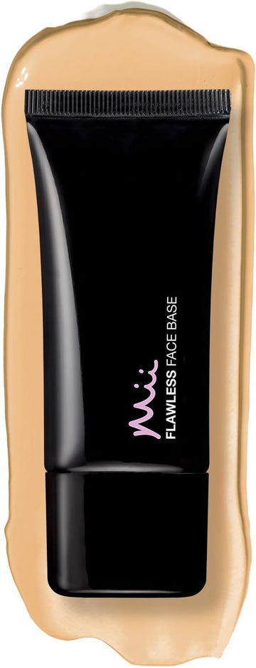 Mii Cosmetics Flawless Face Base, Weightless Liquid Foundation, Medium Coverage, Suitable For All Types Of Skin, Perfectly Honey