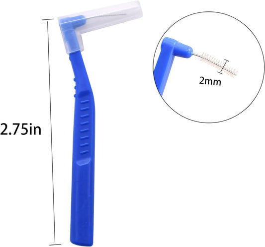 Angzhili 25 Pcs Interdental Angle Brushes, Reusable Dental Cleaners, Oral Hygiene Brush, Toothpick Floss for Braces, Tooth Cleaning Tool (Multi-Colored)