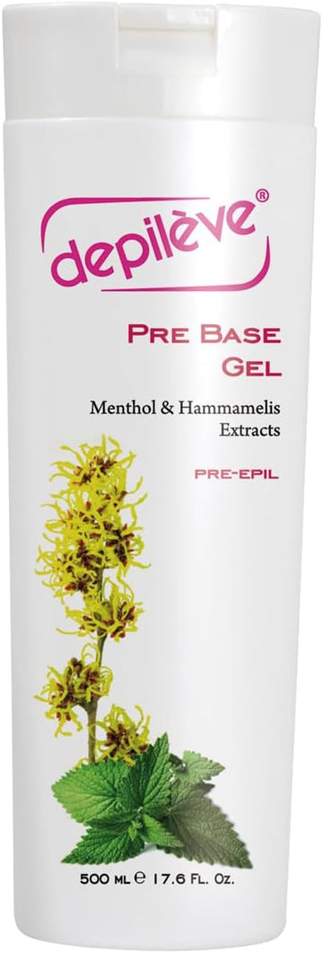 Depileve Pre Base Gel For Hair Removal Waxing - Reduces Pain Sensation - 17 Oz