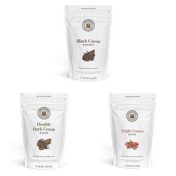 King Arthur Ultimate Baking Cocoa Bundle, Contains One of Each: Black Cocoa Powder 14 Ounce Bag, Triple Cocoa Powder 14 Ounce Bag, Double Dark Cocoa Powder 14 Ounce Bag, Dutch Process Cocoa Powder : Grocery & Gourmet Food