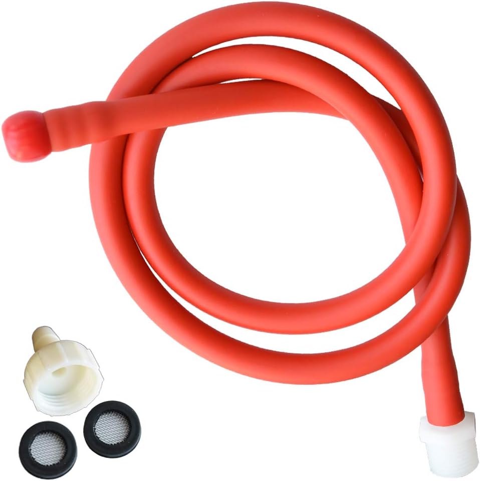 Enema Hose Reusable,Shower Anal Douche Nozzle for Men and Women,Enemas Tubing Anal Cleaning 39in with Beads