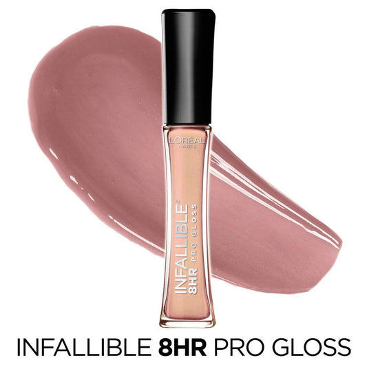 L’Oreal Paris Makeup Infallible 8 Hour Hydrating Lip Gloss, Petal, 0.21 Fl Oz